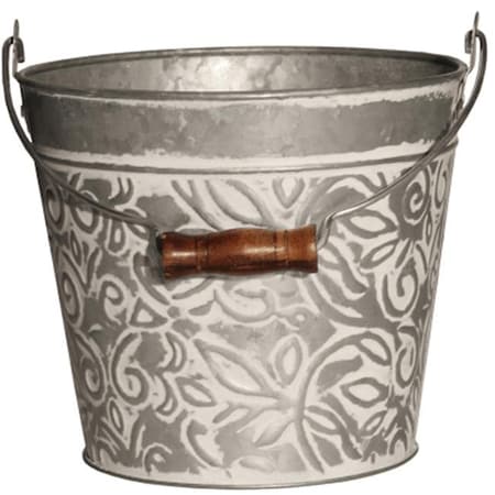 Robert Allen 212023 12 In. Galvanized Planter; White